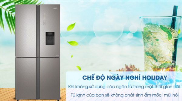 Tủ lạnh Aqua Inverter 456 lít AQR-IGW525EM GP - chức năng kì nghỉ Holiday chống ẩm mốc