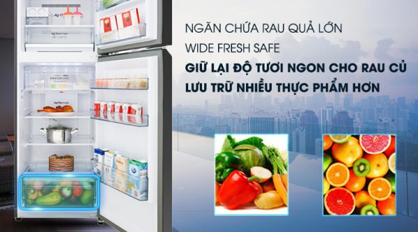 Ngăn Wide Fresh Safe - Tủ lạnh Panasonic Inverter 366 lít NR-BL381GKVN