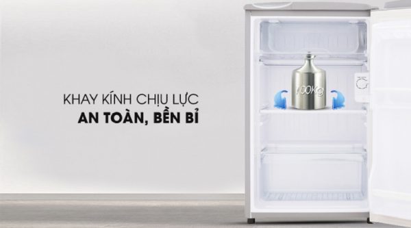 Khay chứa chịu lực an toàn bền bỉ - Tủ lạnh Aqua 90 lít AQR-95ER (SS)