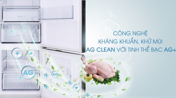 Công nghệ kháng khuẩn, khử mùi Ag Clean với tinh thể bạc Ag+ - Tủ lạnh Panasonic Inverter 322 lít NR-BC369QKV2