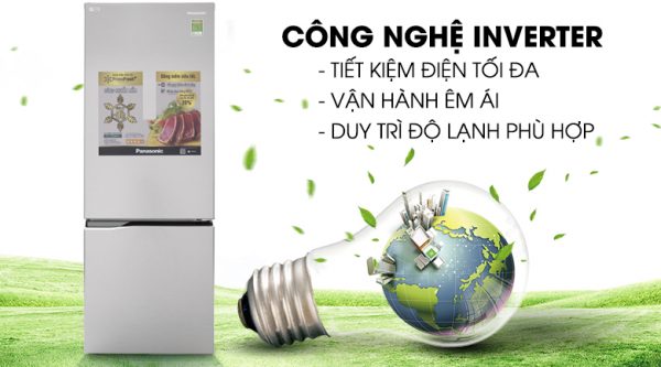 Công nghệ Inverter tiết kiệm điện - Tủ lạnh Panasonic Inverter 290 lít NR-BV329QSV2